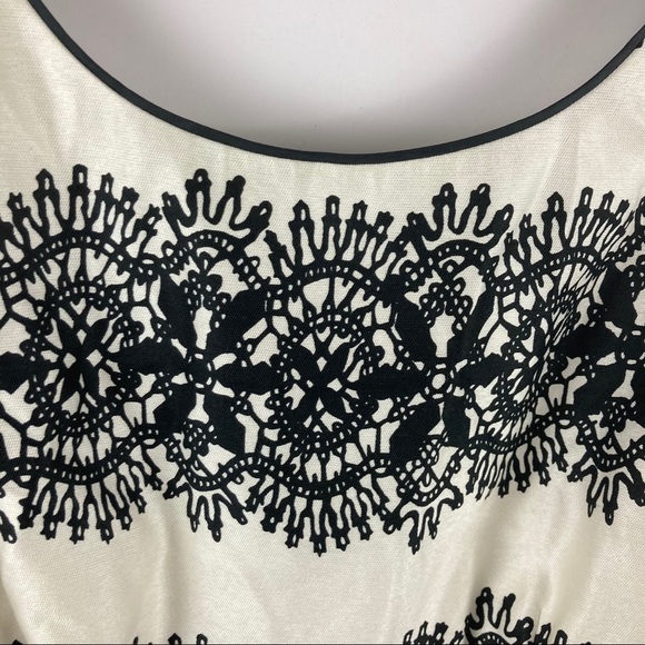 Kate Spade White & Black Lola Lace Silk Dress - Picture 4 of 10